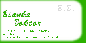 bianka doktor business card